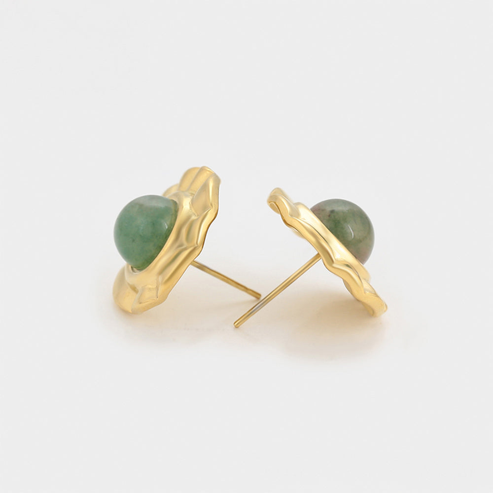 Brincos de Liga de Ouro com Cristal Emporia® Verde 5 