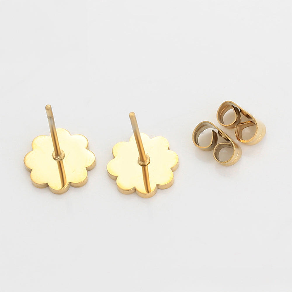 Brincos de Liga de Ouro com Esmalte