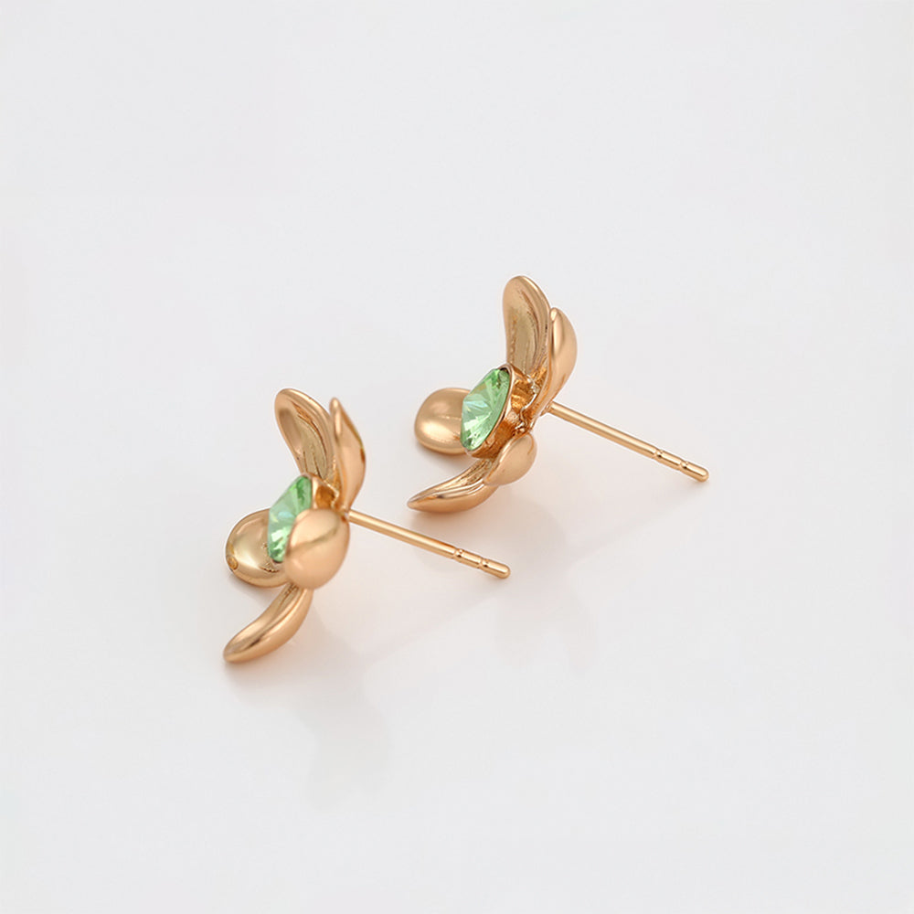 Brincos de Liga de Ouro com Cristal Emporia® Azul 4 