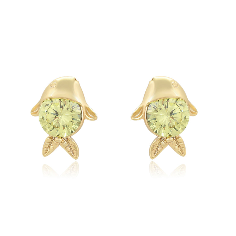 Brincos de Liga de Ouro com Cristal Emporia® Verde 1 