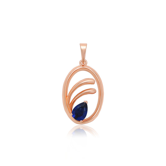 Pendente de Liga de Ouro com Cristal Emporia® Azul