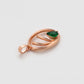 Pendente de Liga de Ouro com Cristal Emporia® Verde