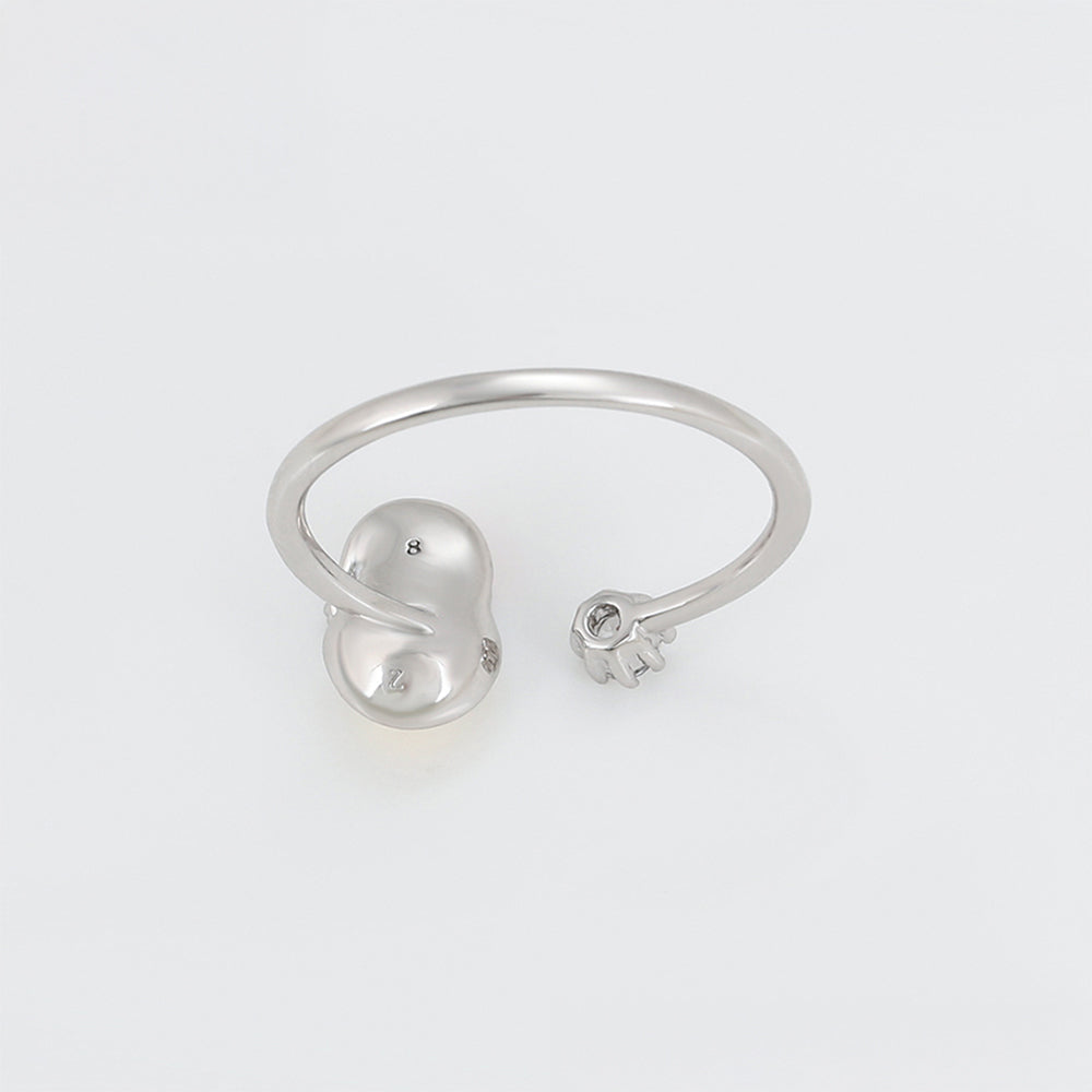 Anel de Liga de Ouro com Cristal Emporia® Vermelho e Cristal Emporia® Branco