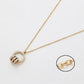 Conjunto de Liga de Ouro com Cristal Emporia® Branco ( Colar+Brincos+Pendente )