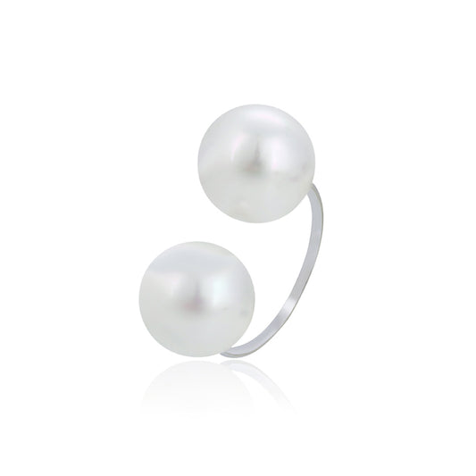 Anel de Liga de Ouro com Pérola de Vidro