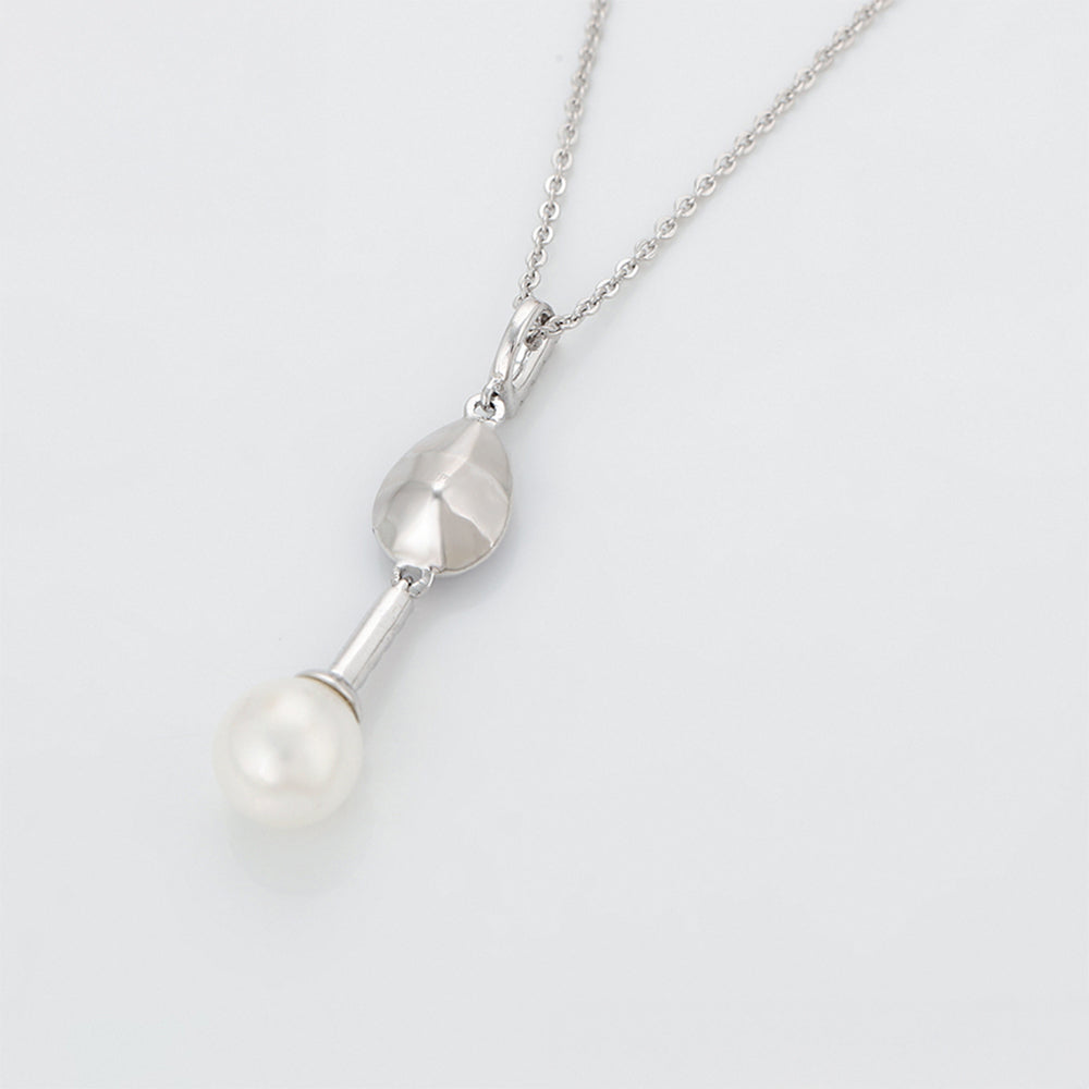 Colar de Liga de Ouro com Cristal Emporia® Roxo e Pérola de Vidro