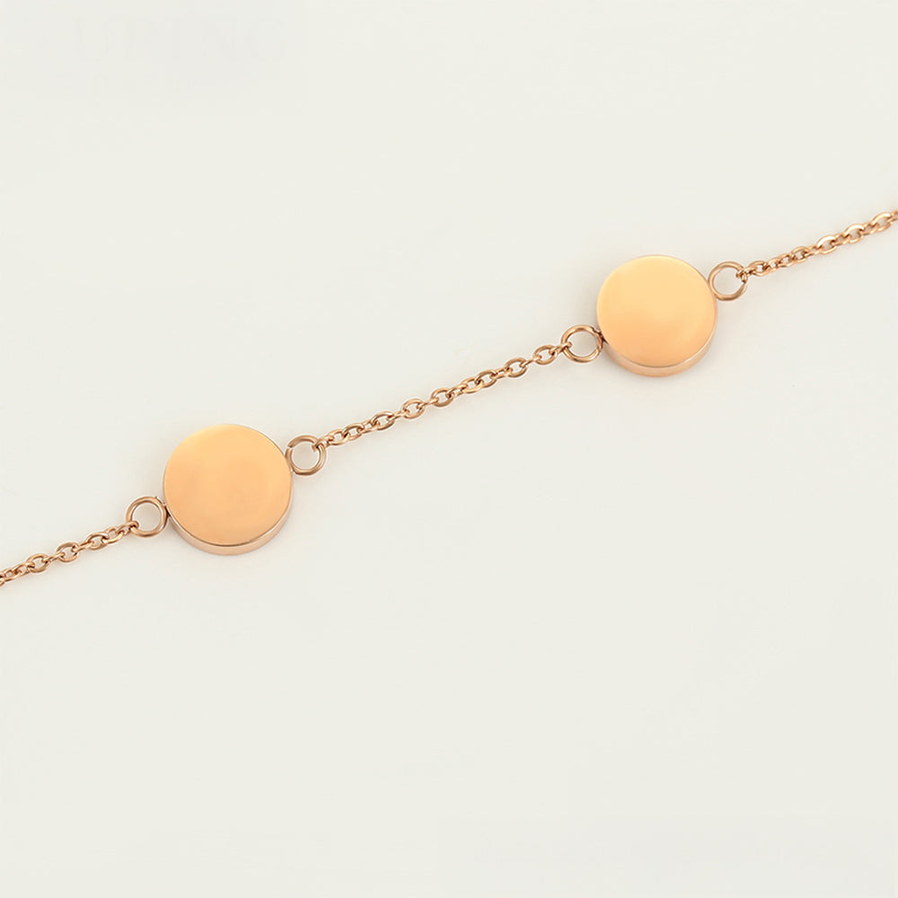 Conjunto de Liga de Ouro com Cristal Emporia® Rosa e Cristal Emporia® Branco ( Colar+Pulseira )