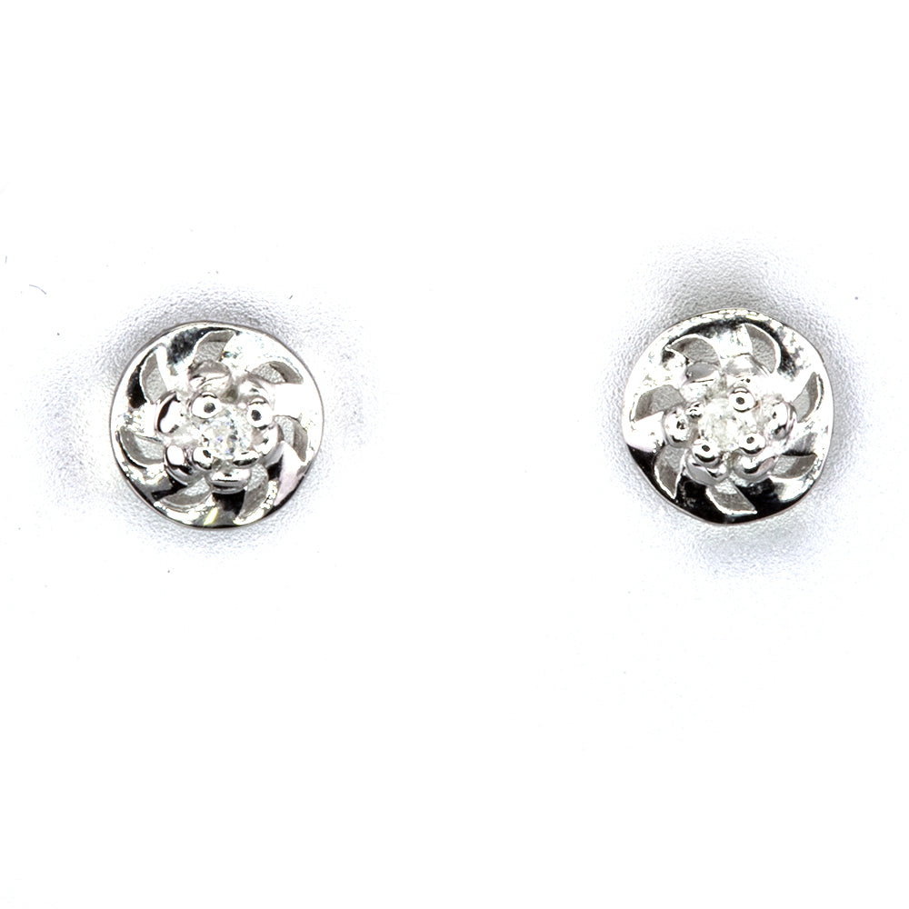 Brincos de Prata com Diamante 3 