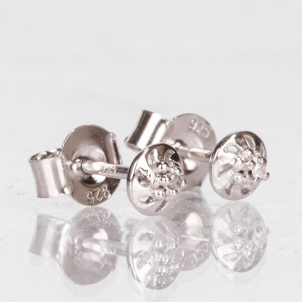 Brincos de Prata com Diamante 5 