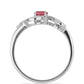 Anel de Prata com Rubi de Madagáscar e Topázio Branco