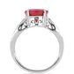 Anel de Prata com Rubi de Madagáscar  Contraste: Cabeca de Veado (800)