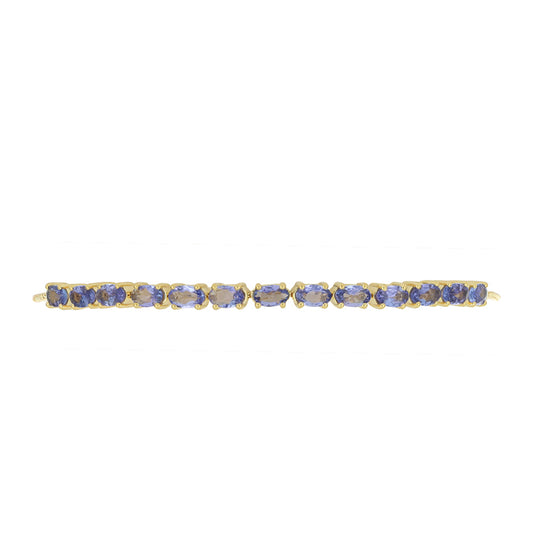 Pulseira de Ouro com Tanzanite AAA  Contraste: Cruz missionária