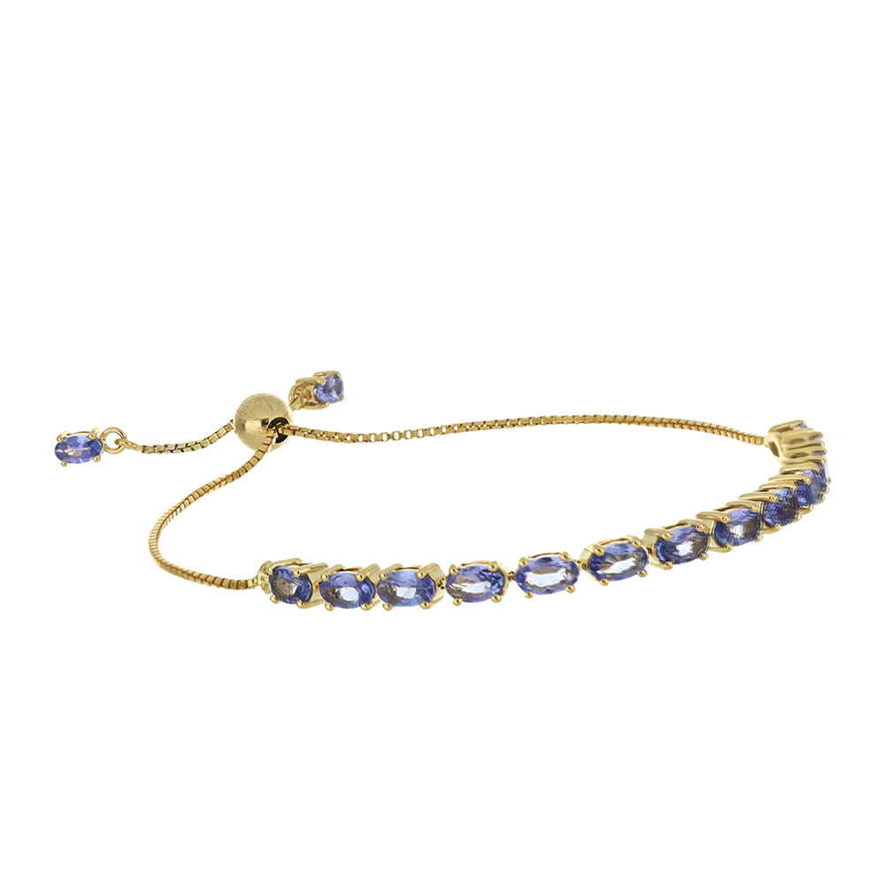 Pulseira de Ouro com Tanzanite AAA  Contraste: Cruz missionária 1 