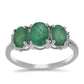 Anel de Prata com Esmeralda do Brasil e Topázio Branco