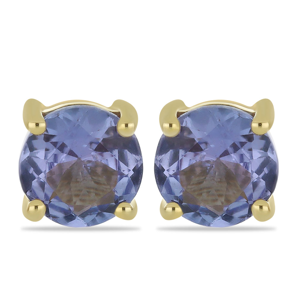 Brincos de Ouro com Tanzanite AAA  Contraste: Cruz missionária