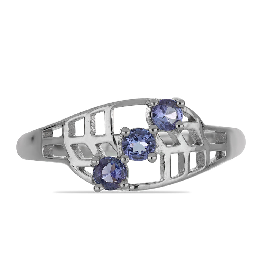 Anel de Prata com Tanzanite