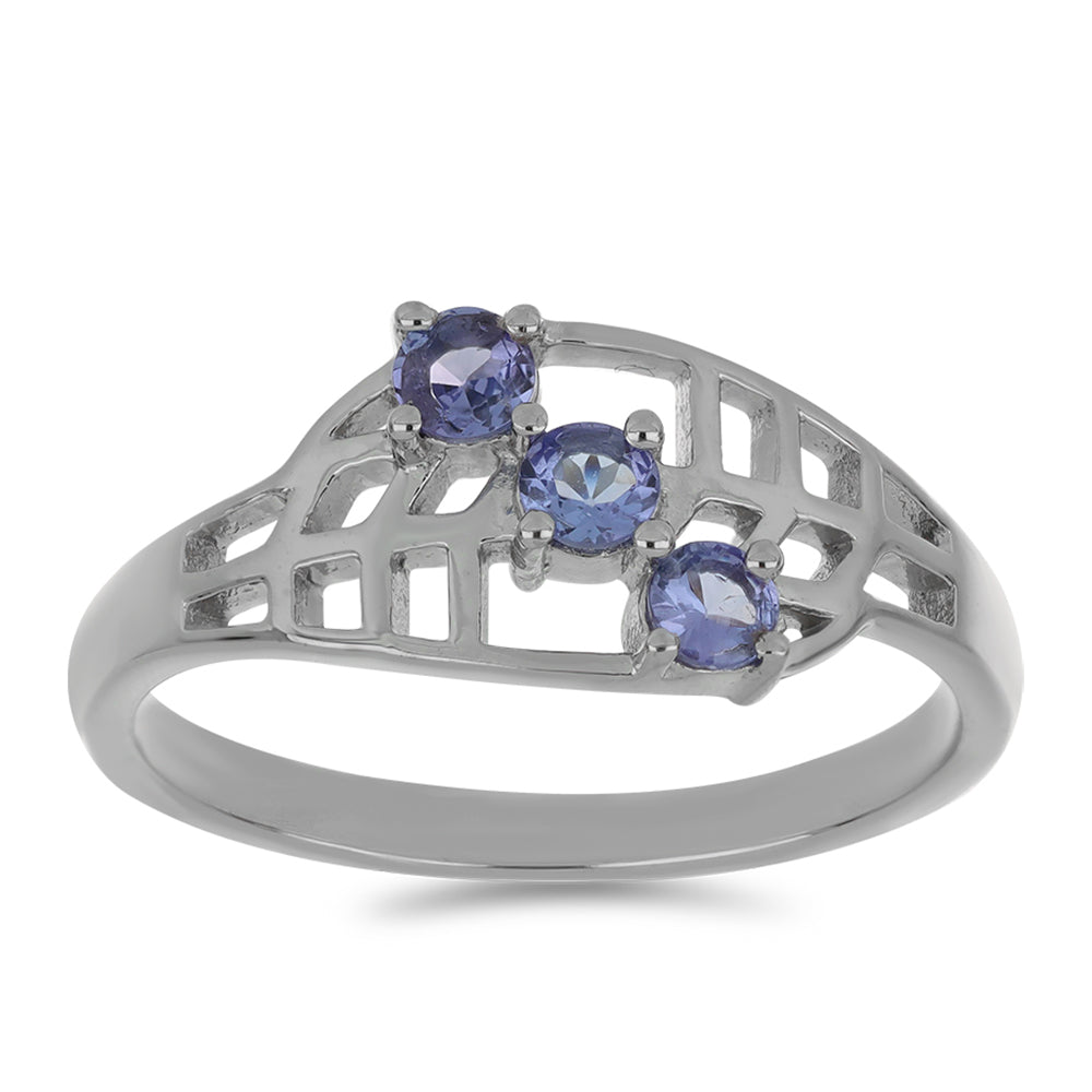 Anel de Prata com Tanzanite 3 