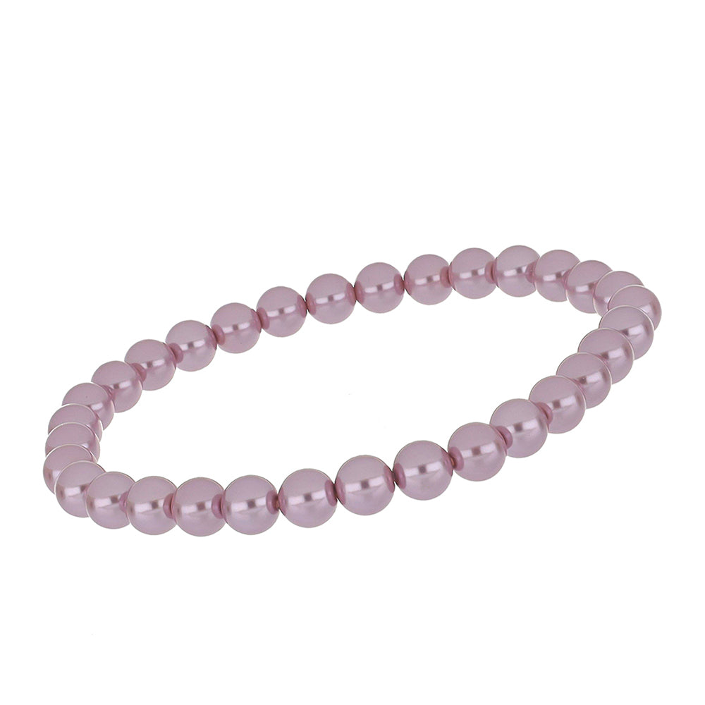 Conjunto com Pérola de Água Doce Roxo ( Colar+Brincos+Pulseira )