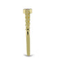 Anel de Prata com Banho de Ouro com Diamante Branco