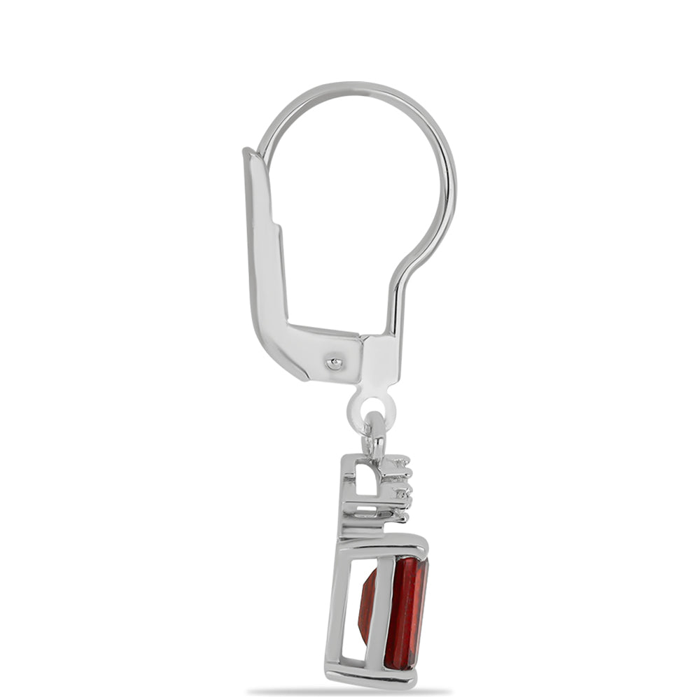 Brincos de Prata com Granada de Barton e Topázio Branco 2 