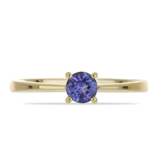 Anel de Ouro com Tanzanite AAA  Contraste: Cruz missionária