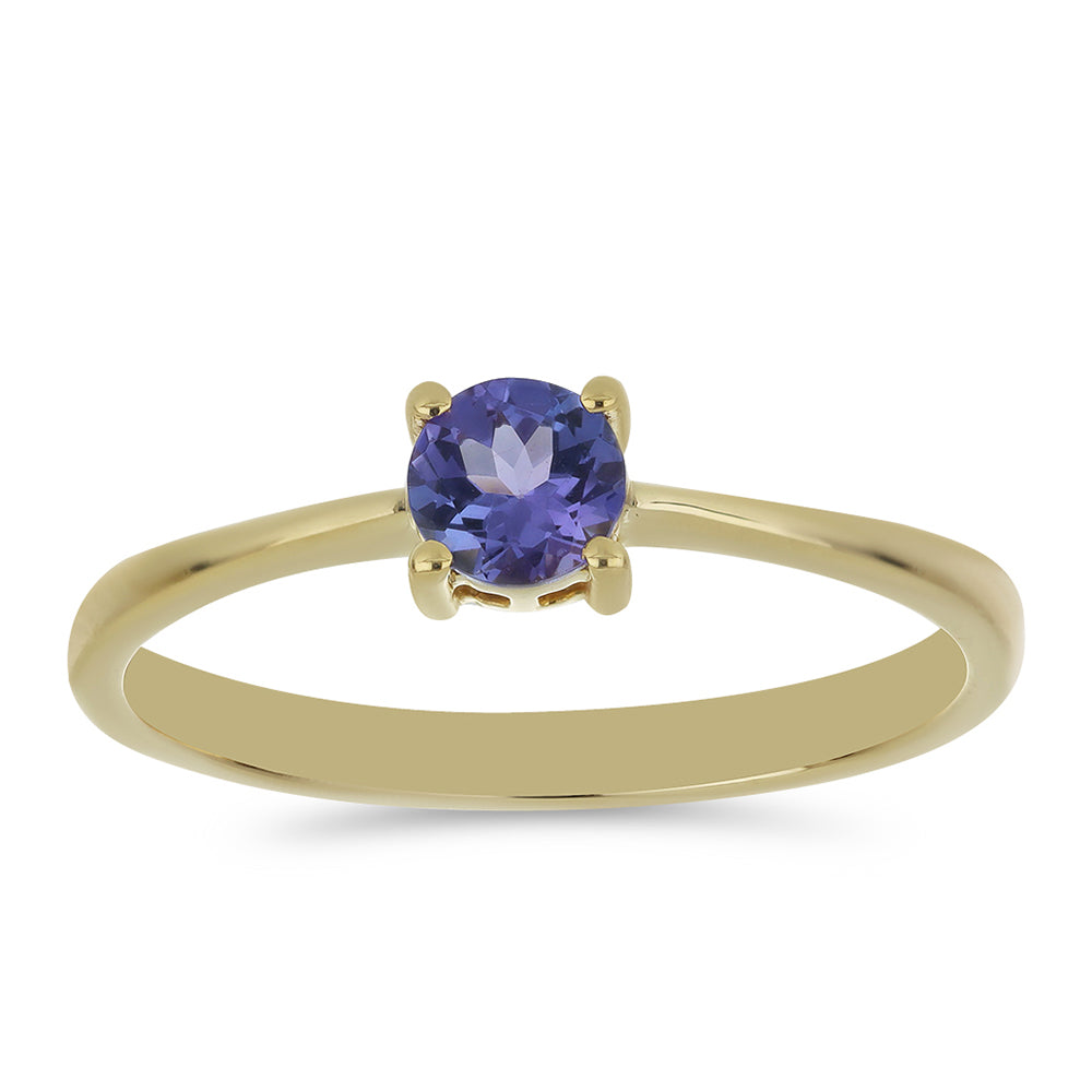 Anel de Ouro com Tanzanite AAA  Contraste: Cruz missionária