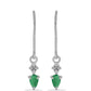 Brincos de Prata com Esmeralda do Brasil e Diamante Branco