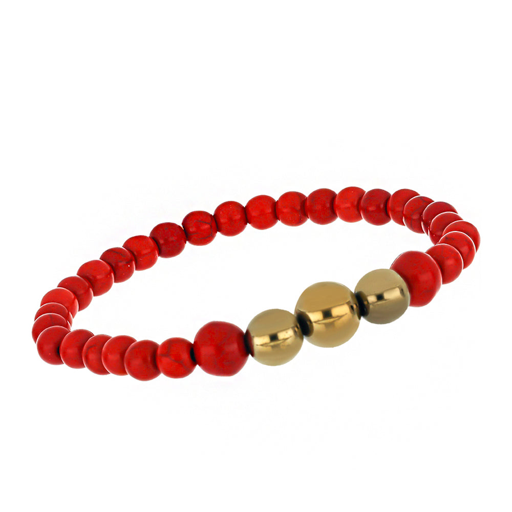 Pulseira com Coral Vermelho 1 