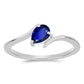 Anel de Prata com Safira Azul Australiana