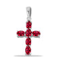 Cruz Pendente de Prata com Rubelita das Minas do Cruzeiro