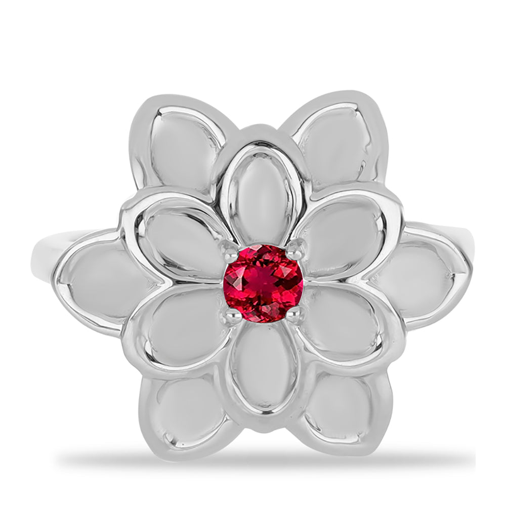 Anel de Prata com Rubelita das Minas do Cruzeiro  Contraste: Cabeca de Veado (800) 1 