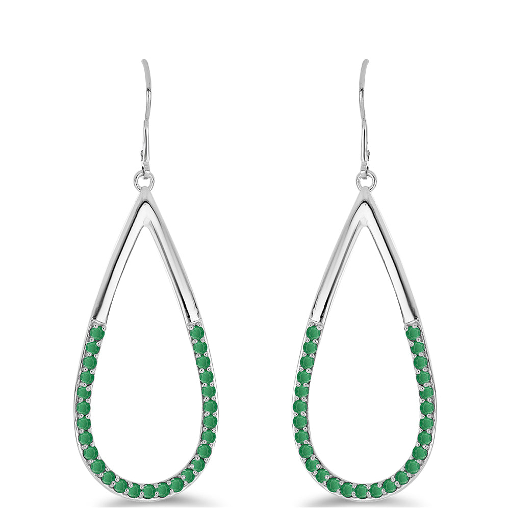 Brincos de Prata com Esmeralda do Brasil  Contraste: Cabeca de Veado (800) 1 