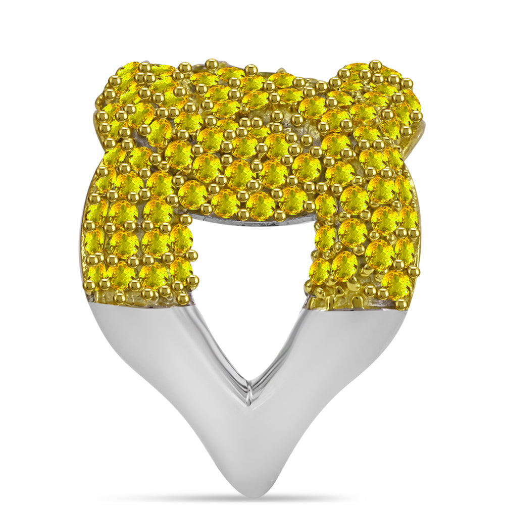 Anel de Prata com Citrino de Ural  Contraste: Cabeca de Veado (800) 4 