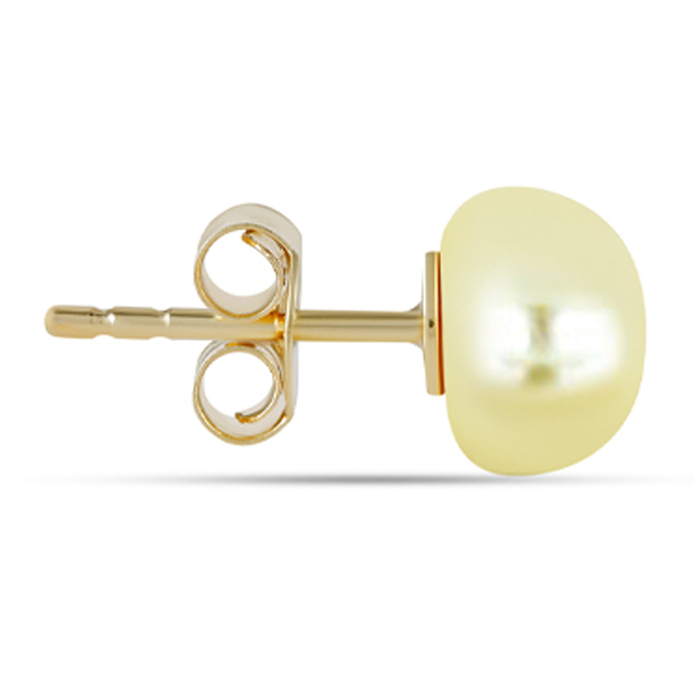 Conjunto com Pérola de Água Doce Dourada ( Colar+Brincos+Pulseira )