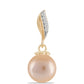 Pendente de Prata com Banho de Ouro com Pérola de Água Doce Dourada e Topázio Branco