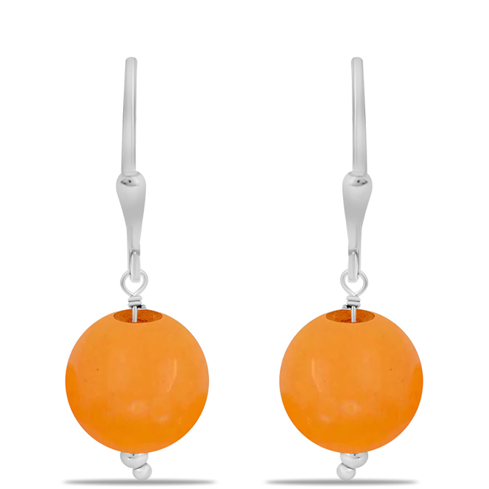 Brincos de Prata com Jade Amarelo 1 