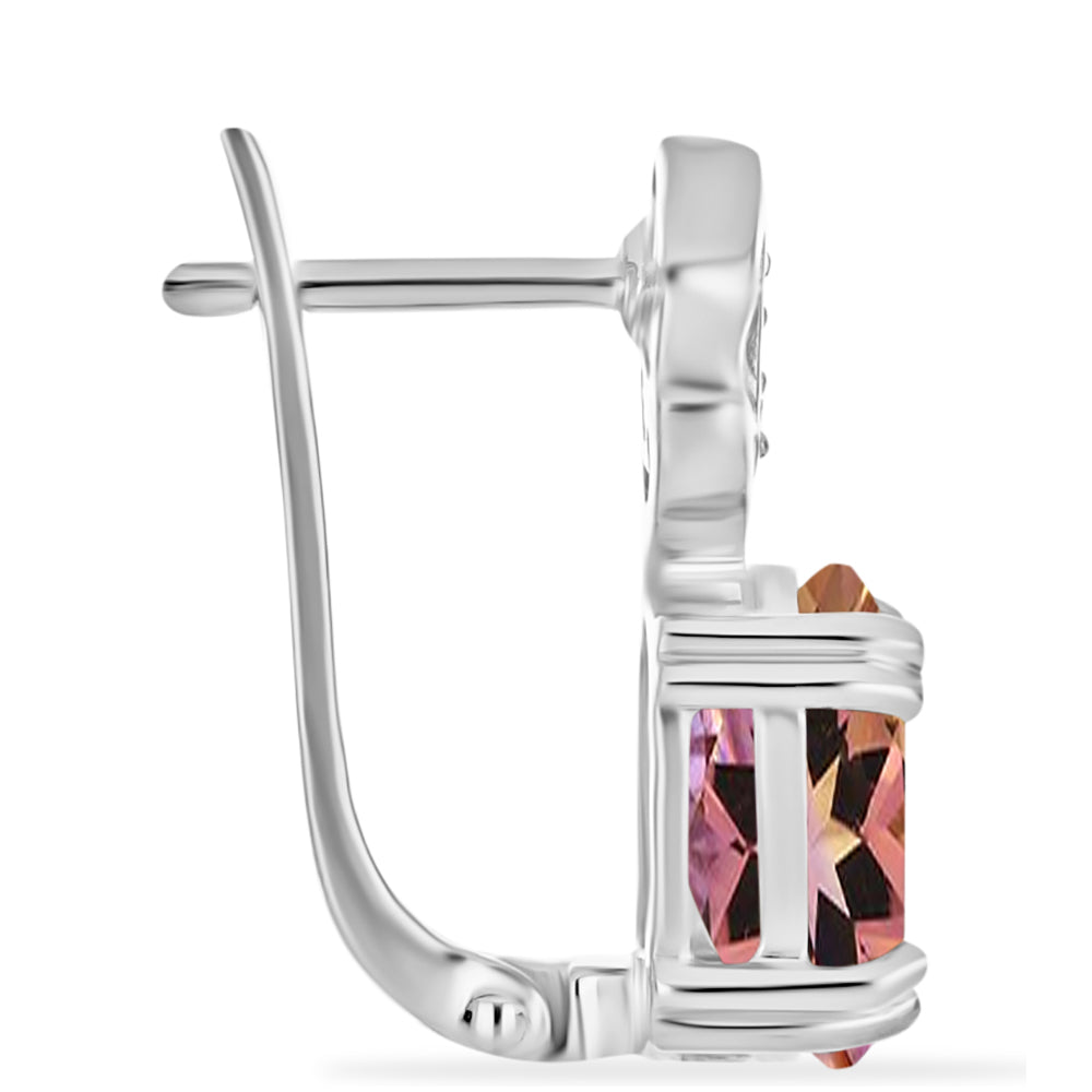 Brincos de Prata com Ametrino de Anahi e Topázio Branco