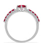 Anel de Prata com Rubi de Madagáscar e Diamante Branco