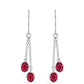 Brincos de Prata com Rubi de Madagáscar e Diamante Branco