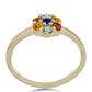 Anel de Prata com Banho de Ouro com Safira Arco-íris de Rosebery