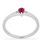 Anel de Prata com Rubi de Madagáscar e Diamante Branco