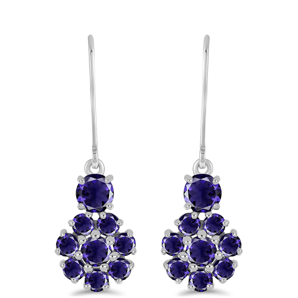 Brincos de Prata com Iolite 1 