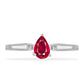 Anel de Prata com Rubi de Madagáscar e Diamante Branco