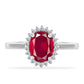 Anel de Prata com Rubi de Madagáscar e Diamante Branco
