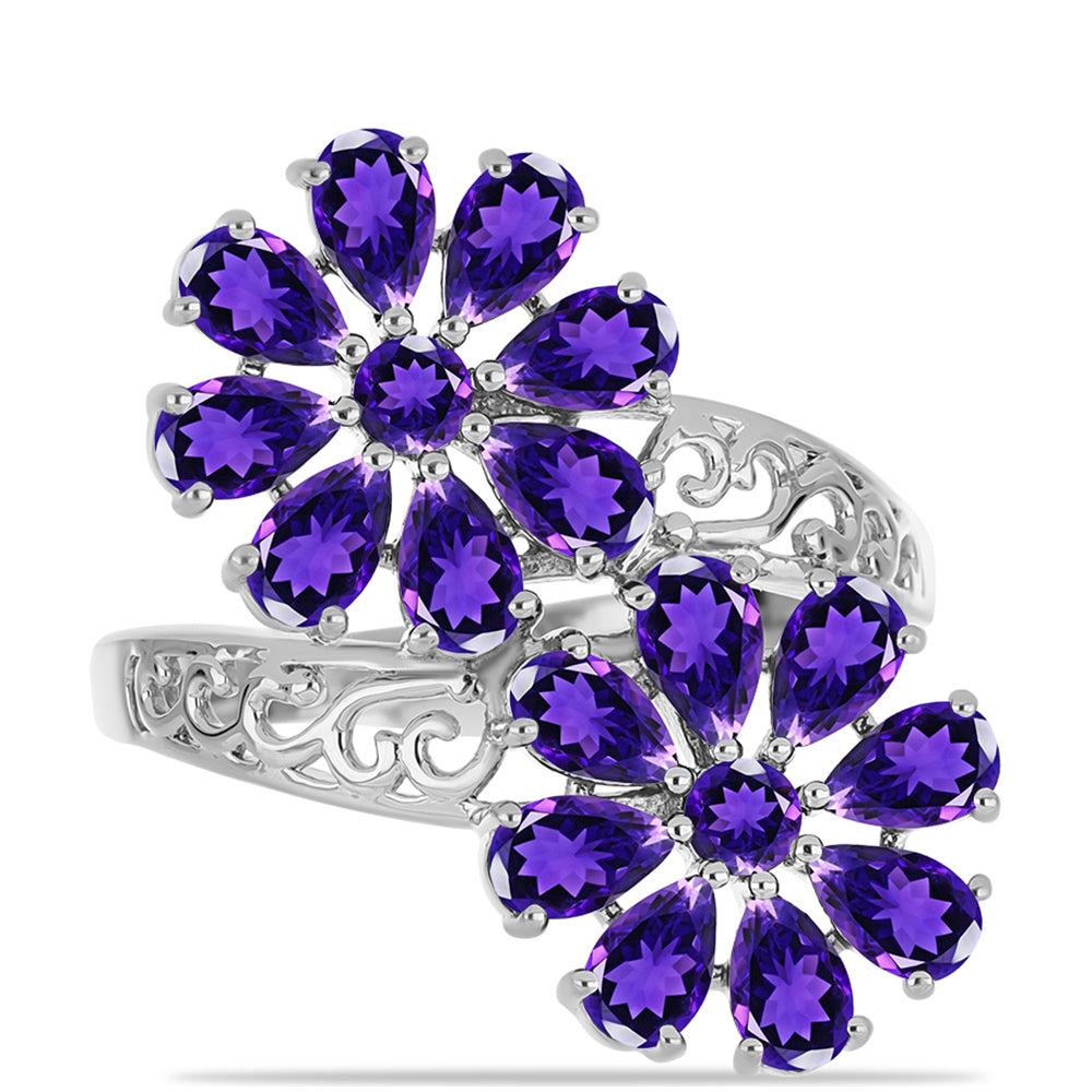 Anel de Prata com Ametista de Marrocos  Contraste: Cabeca de Veado (800) 1 