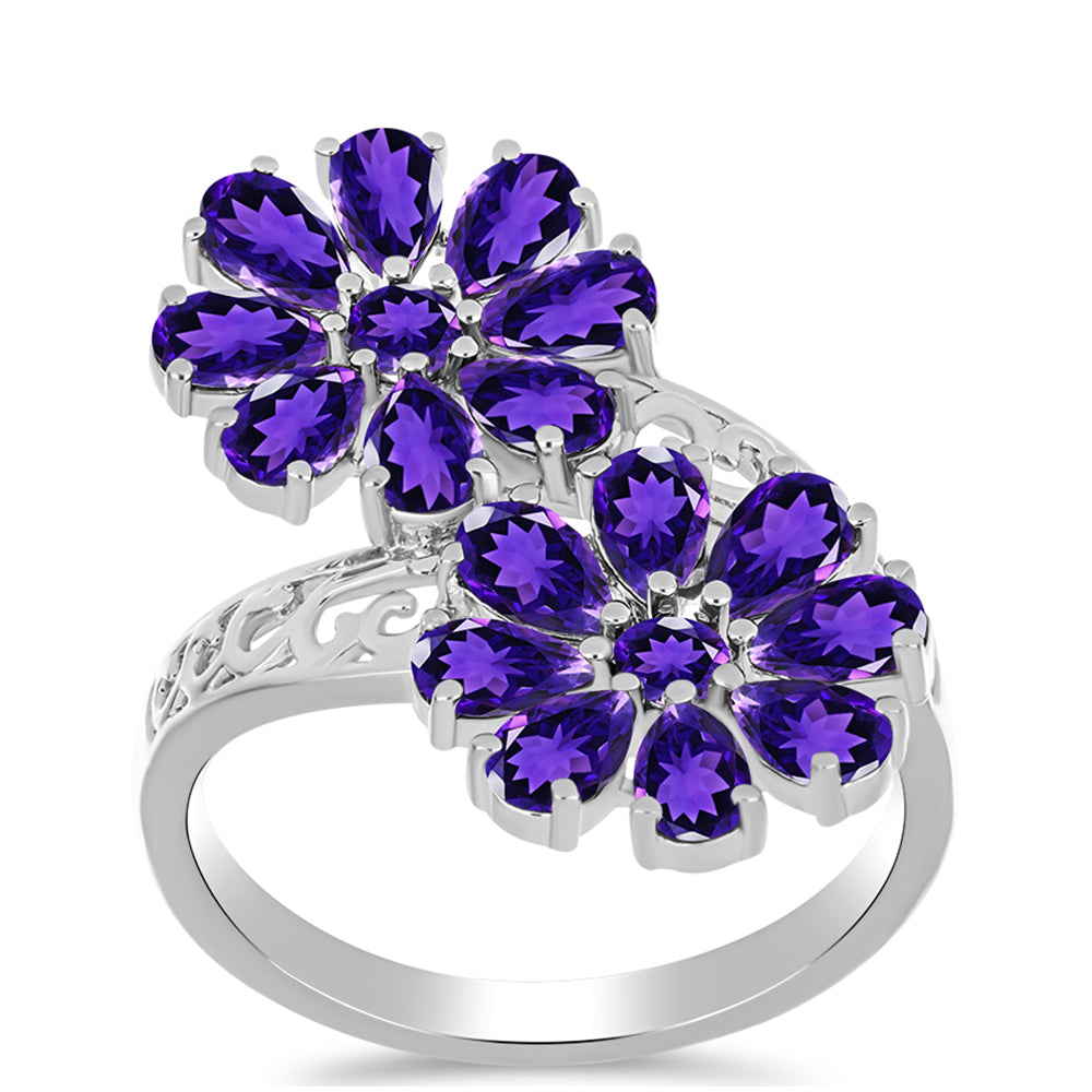 Anel de Prata com Ametista de Marrocos  Contraste: Cabeca de Veado (800) 3 