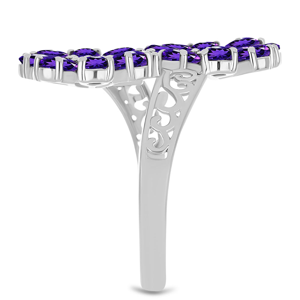 Anel de Prata com Ametista de Marrocos  Contraste: Cabeca de Veado (800) 4 