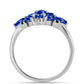 Anel de Prata com Safira Azul Australiana e Topázio Branco