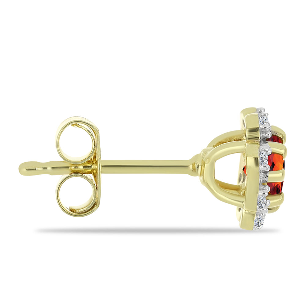 Brincos de Prata com Banho de Ouro com Citrino Madeira e Topázio Branco 2 