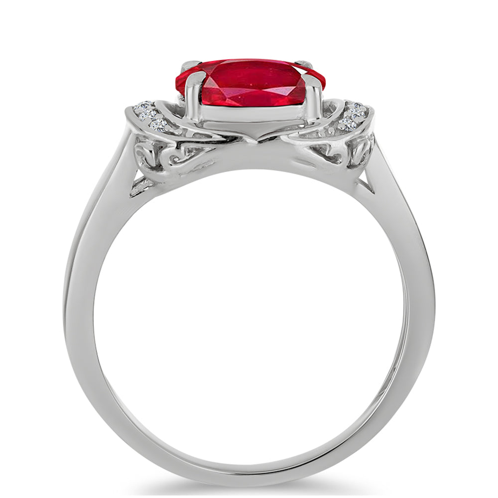 Anel de Prata com Ágata Vermelha e Topázio Branco